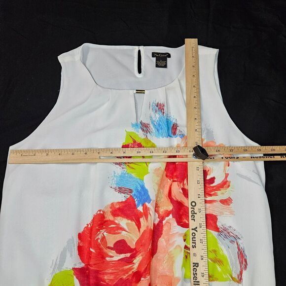 Nue Options Womens Blouse Multi-Color Size Large 100% Polyester Stretch Pullover - Picture 3 of 12